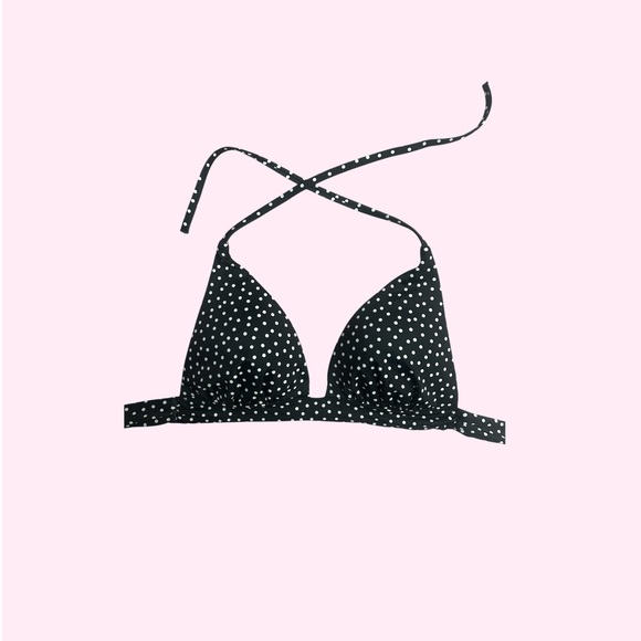 Victoria's Secret Other - Black Polka Dot Victorias Secret Triangle Bikini Top
